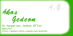 akos gedeon business card